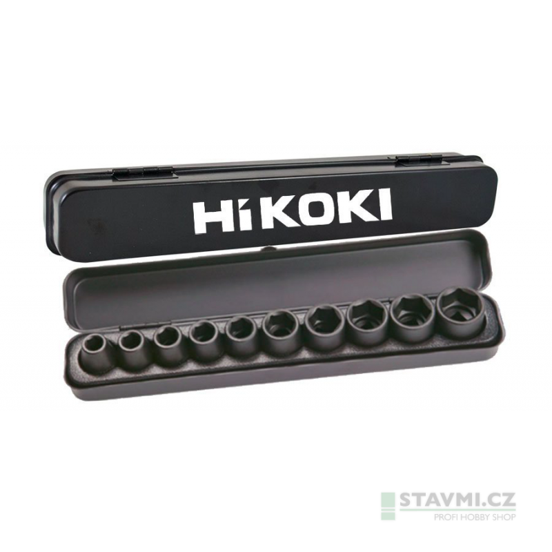 Hikoki sada 10 nástrčných klíčů s úchytem 1/2", 751879