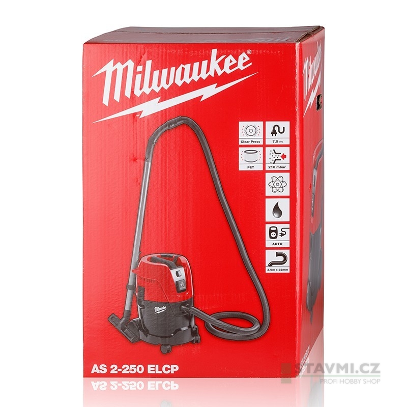 Milwaukee vysavač prachu AS2-250ELCP sucho / mokro 25l 4933447480