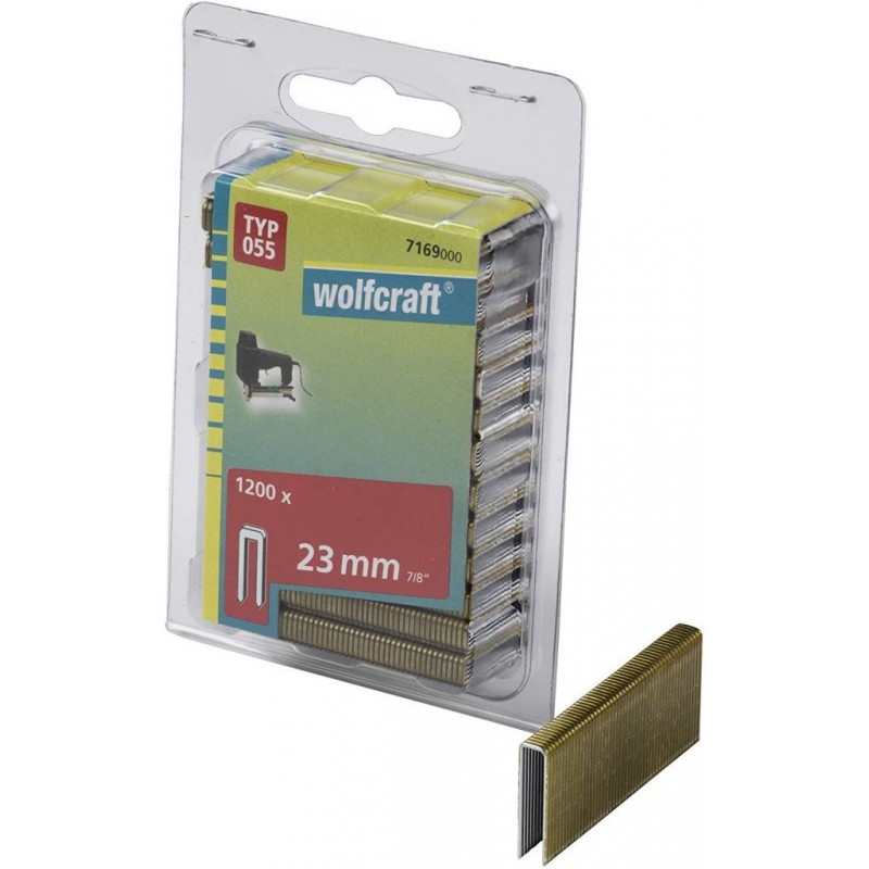 Wolfcraft Úzké sponky do sponkovačky výška 23 mm 1200 ks 7169000