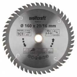 Wolfcraft pilový kotouč čisté řezy ø160x20,16 Z48 6630000