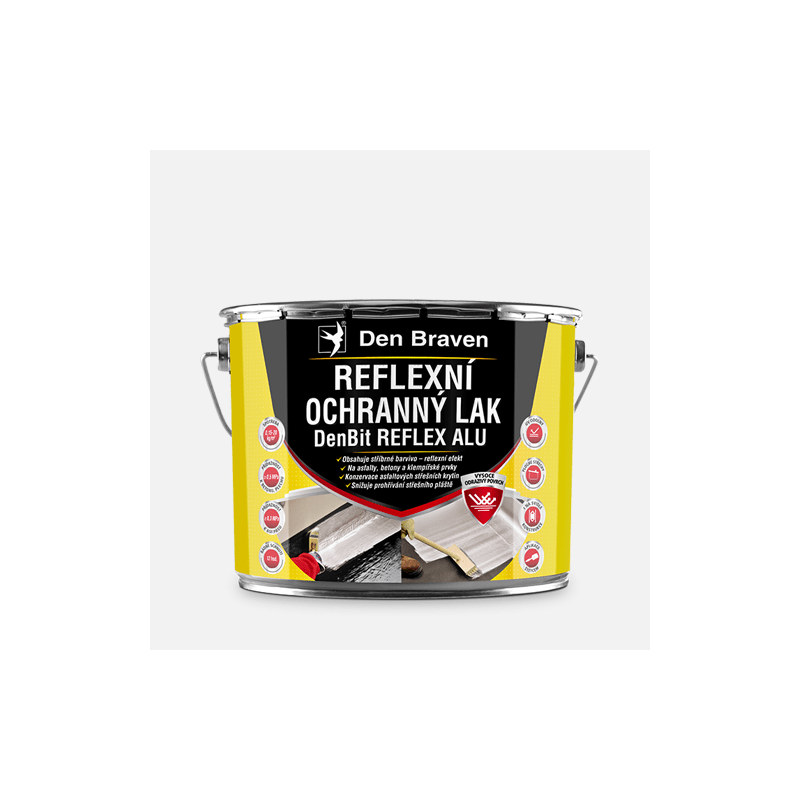 Den Braven Reflexní ochranný lak DenBit REFLEX ALU, plechovka 4,5 kg, stříbrný