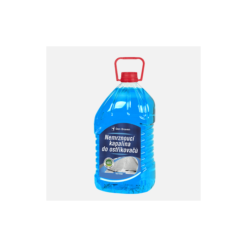 Den Braven Nemrznoucí kapalina do ostřikovačů -40 °C, PET láhev, 5 litrů, modrá