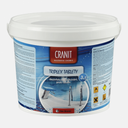 Den Braven Cranit Triplex tablety - dezinfekce, proti řasám, vločkování, kbelík, 2,4 kg