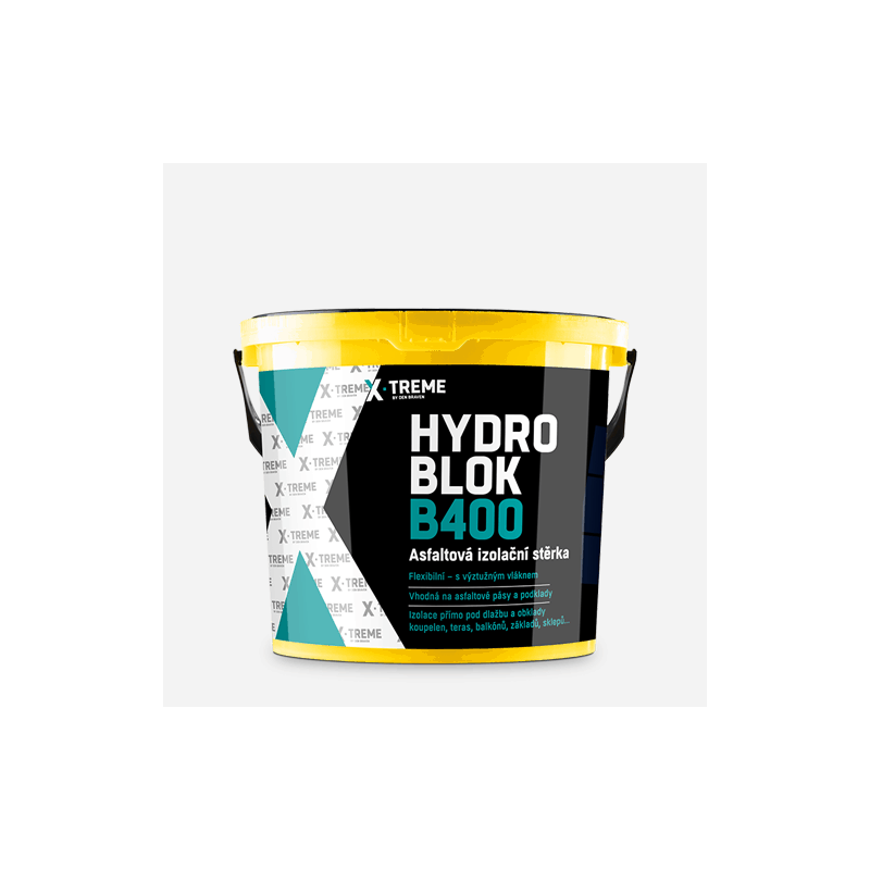 Den Braven Asfaltová izolační stěrka HYDRO BLOK B400, kbelík 10 kg, černá