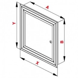 Den Braven Revizní dvířka PVC, 400 mm x 600 mm, otočný zámek, bílá