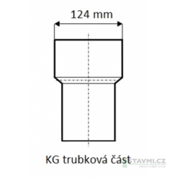 Přechodka PVC (KG, HT) DN 110 na hladký konec litinové trubky DN 100 bez těsnění KGUG