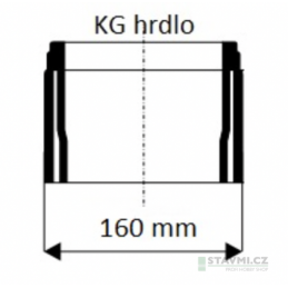 Přechodka PVC (KG, HT) DN 125 do kameninového hrdla DN 125 KGUSM