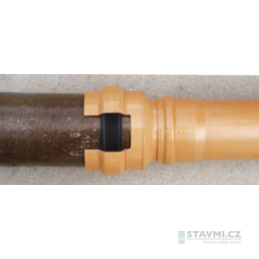 Přechodka PVC (KG, HT) DN 110 na hladký konec kameninové trubky DN 100 KGUS