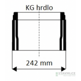 Přechodka PVC (KG, HT) DN 200 do kameninového hrdla DN 200 KGUSM