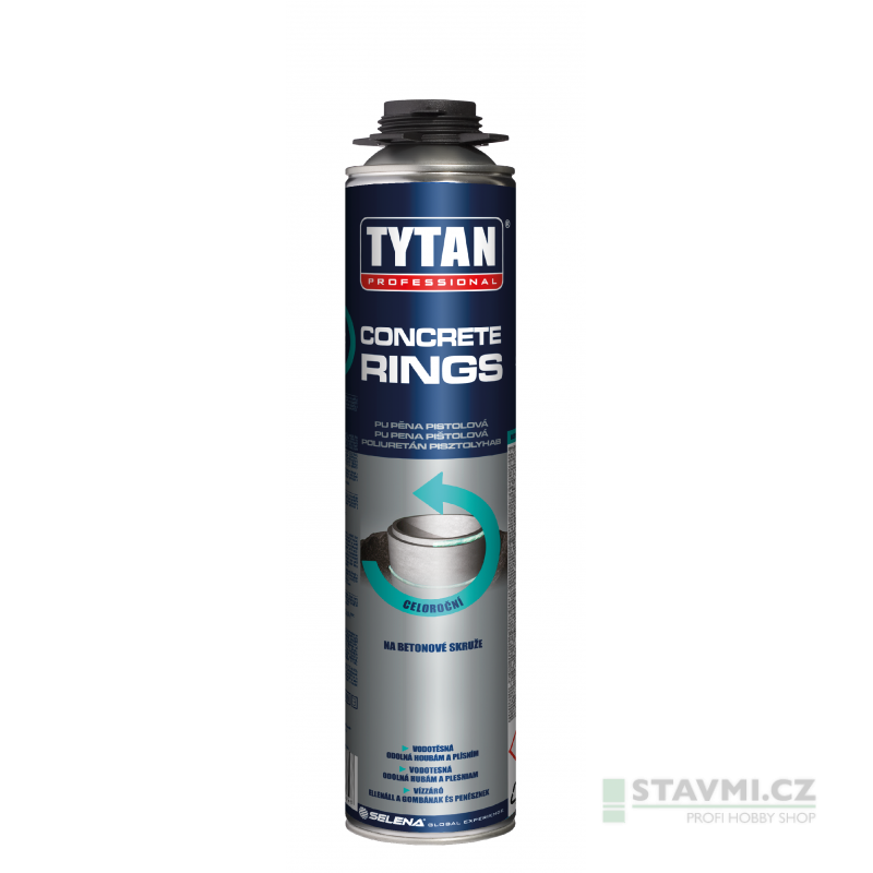 Tytan Concrete rings PU pěna na betonové skruže, pistolová, 750ml 10040234