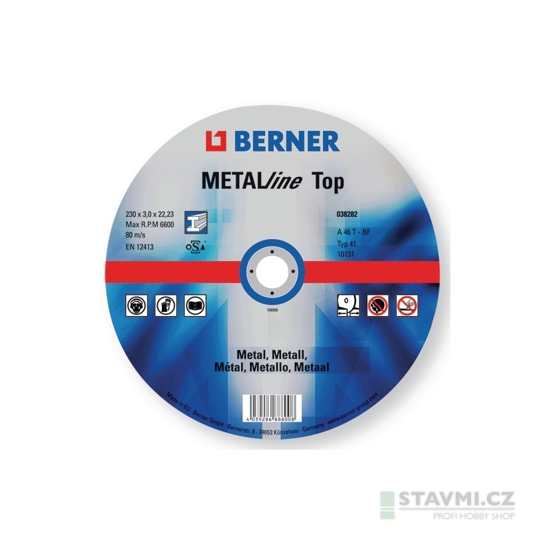 Berner řezný kotouč na kov METALline Top 230x1,9x22,23 38280