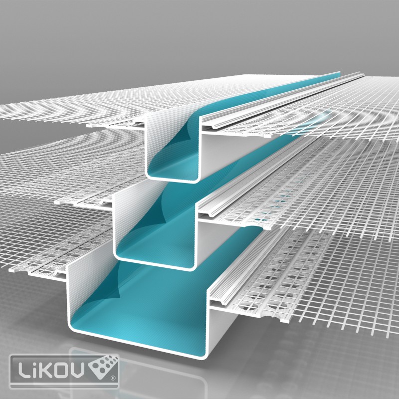 LBPM PVC 20/20/2500/lišta bosážní s tkaninou 2.5m