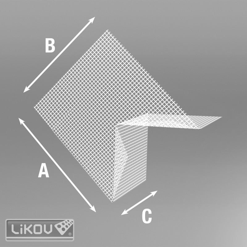 LA-R 300/350/200/VERTEX/bílá/armovací tkaninový roh