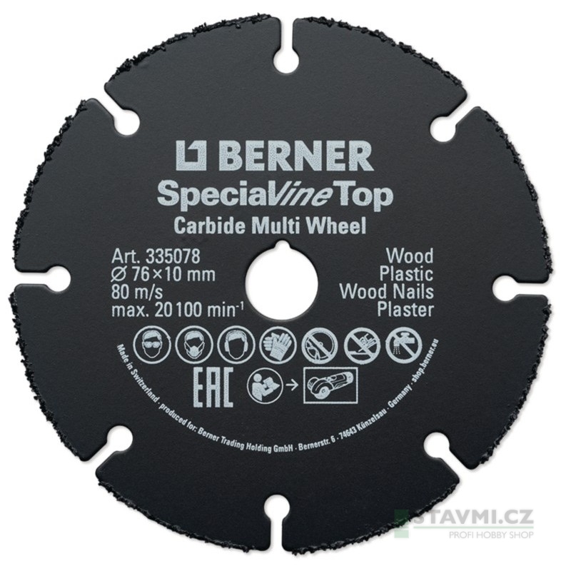 Berner karbidový řezný kotouč SPECIALline Top 115x22 mm 339280