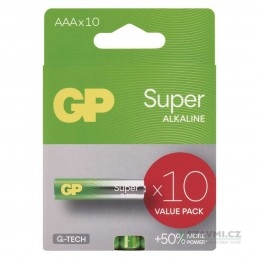 Emos GP alkalická baterie SUPER AAA (LR03) 10ks/bal B1310G