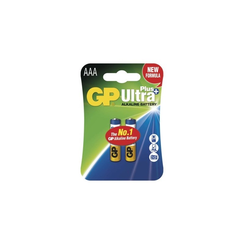 GP alkalická baterie ULTRA PLUS AAA (LR03) 2BL