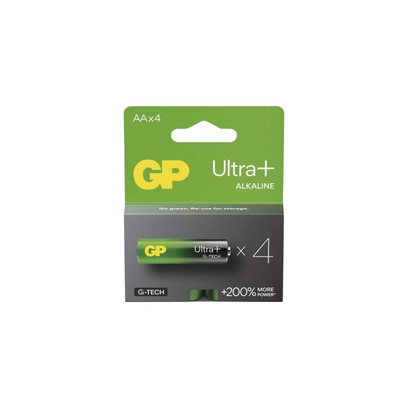 Alkalická baterie GP Ultra Plus AA (LR6), 4 ks