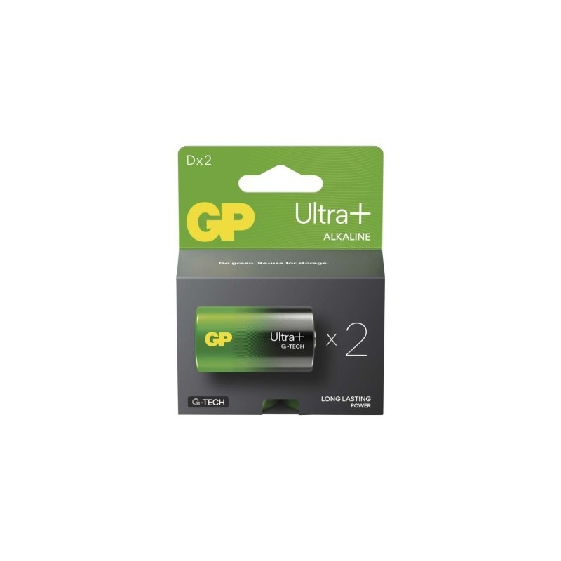 GP alkalická baterie ULTRA PLUS D (LR20) 2PP