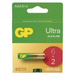 GP alkalická baterie ULTRA AAA (LR03) 6+2PP