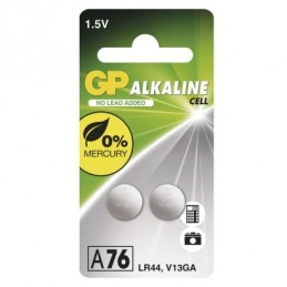 GP alkalická knoflíková baterie A76F (LR44) 2BL