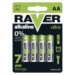 RAVER alkalická baterie AA (LR6), 4 ks