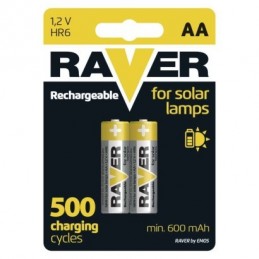 RAVER nab. bat. SOLAR AA (HR6) 600 mAh, 2 ks