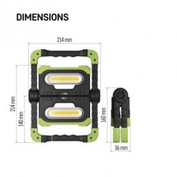 LED NABÍJECÍ PRACOVNÍ REFLEKTOR 2× COB