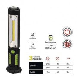 LED NABÍJECÍ SVÍTILNA COB 5W