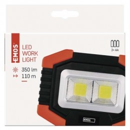 LED SVÍTILNA 2×COB LED + LED 3×AA