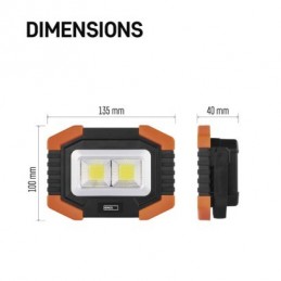 LED SVÍTILNA 2×COB LED + LED 3×AA