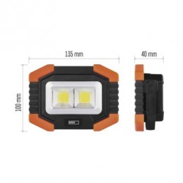 LED SVÍTILNA 2×COB LED + LED 3×AA