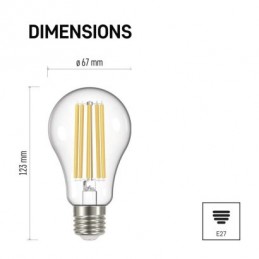 LED FLM A70 17W(150W) 2452lm E27 WW