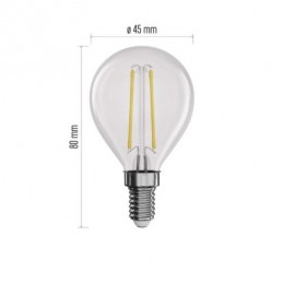 LED FLM MINI GL 1,8W(25W) 250lm E14 WW