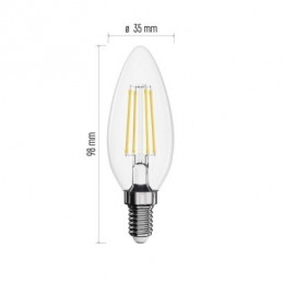 LED FLM CANDLE 6W(60W) 810lm E14 NW