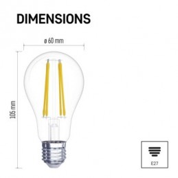 LED FLM A60 5,9W(60W) 806lm E27 WW 2PC