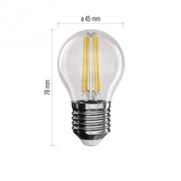 LED FLM MINI GL 3,4W(40W) 470lm E27 WW