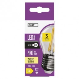 LED FLM MINI GL 3,4W(40W) 470lm E27 WW