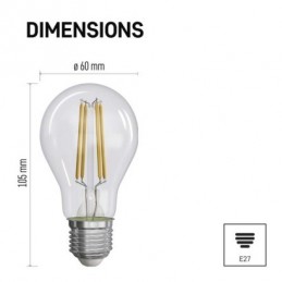 LED FLM A60 5W(75W) 1060lm E27 WW A CLASS