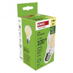 LED FLM A60 7,2W(100W) 1521lm E27 WW  A CLASS