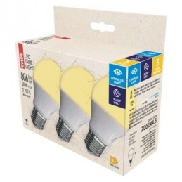 LED TRUE LIGHT A60 7,2W(60W) 806lm E27 WW 3PC