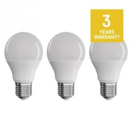 LED TRUE LIGHT A60 7,2W(60W) 806lm E27 WW 3PC