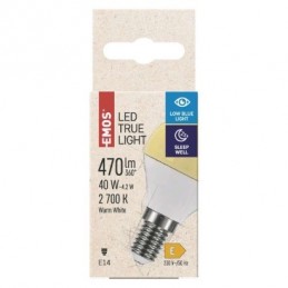 LED TRUE LIGHT MINI GL 4,2W(40W) 470lm E14 WW