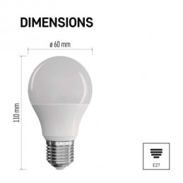 LED CLS A60 7,3W(50W) 645lm E27 WW