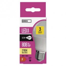 LED CLS A60 8,5W(60W) 806lm E27 WW