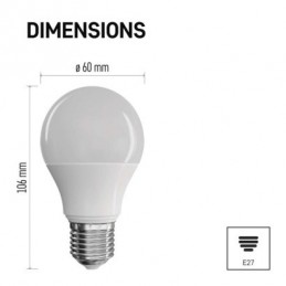 LED CLS A60 8,5W(60W) 806lm E27 WW 6PC