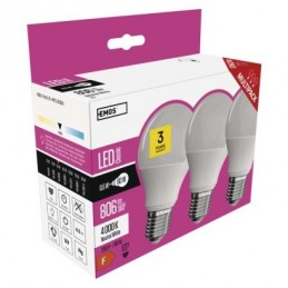 LED CLS A60 8,5W(60W) 806lm E27 NW 3PC