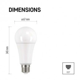 LED CLS A67 19W(150W) 2452lm E27 WW