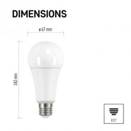 LED CLS A67 19W(150W) 2452lm E27 CW