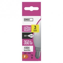 LED CLS CANDLE 4,1W(32W) 350lm E14 NW