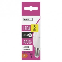 LED CLS CANDLE 5W(40W) 470lm E14 NW